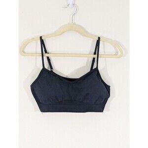 Athleta Black Sports Bra Size Large Includes Pads Gym Yoga Workout Support